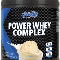 BioX Power Whey Complex 5lbs 2270g Whey Protein Powder - Nitrogen-Rich Three Tiered Performance Powder, 25-27 g Protein, 100% pure whey protein (Vanilla)