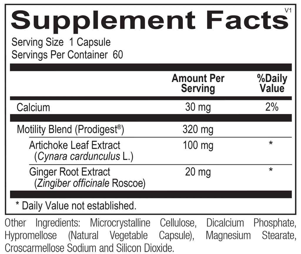 Motility Pro 60 Capsules Ortho Molecular Products - Bodycrafters